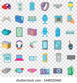 Electronics icons set. Cartoon style of 36 electronics vector icons for web for any design