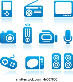 Electronics icons set. Vector illustration