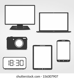 Electronics icons, vector eps10 illustration