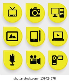 Electronics icons,vector