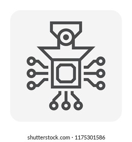 Electronics industry and technology icon design, editable stroke.