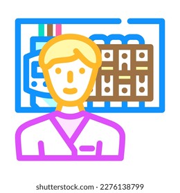 electronics installers repairers color icon vector. electronics installers repairers sign. isolated symbol illustration
