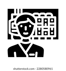 electronics installers repairers glyph icon vector. electronics installers repairers sign. isolated symbol illustration