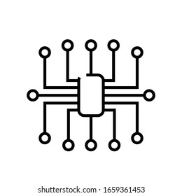Electronics line icon, concept sign, outline vector illustration, linear symbol.