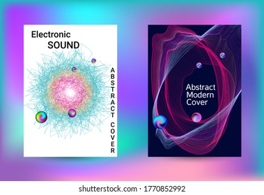 Electronics music set covers. Line art banner. Isolated vector illustration vector music background. Vector print template. Geometric print. Abstract vector background. 