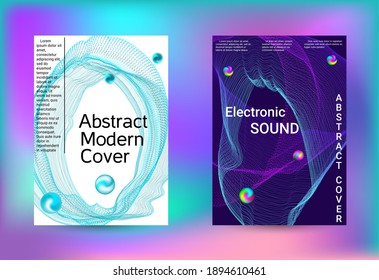 Fundas de juego de música electrónica. Banner de arte de línea. Fondo de la música vectorial de ilustración aislada. Plantilla de folleto comercial. Impresión geométrica. Resumen del fondo vectorial. 
