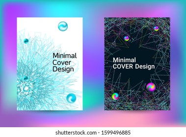 Electronics music set covers. Minimal vector coverage. Business brochure template. Geometric print. Abstract vector background. 