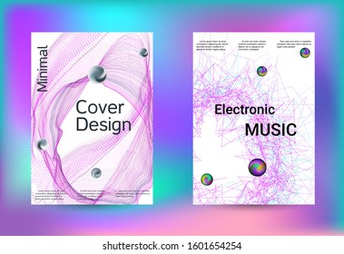 Electronics music set covers. Minimal creative art. Business brochure template. Geometric print. Abstract vector background. 
