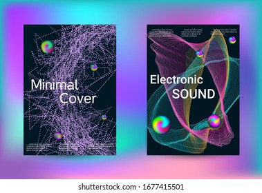 Cubiertas de juego de música electrónica. Mínimo arte creativo. Plantilla de impresión vectorial. Impresión geométrica. Fondo del vector abstracto. 