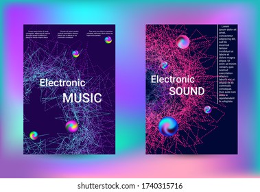 Electronics music set covers. Minimal vector coverage. Business brochure template. Geometric print. Abstract vector background. 