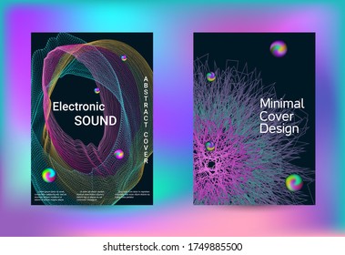 Electronics music set covers. Minimal creative art. Vector print template. Geometric print. Abstract vector background. 