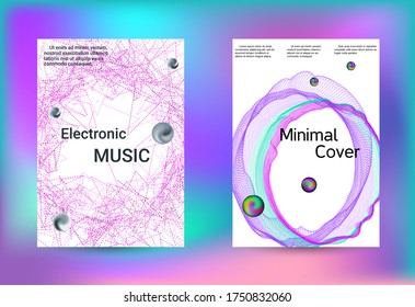 Fundas de juego de música electrónica. Arte creativo mínimo. Plantilla de folleto comercial. Impresión geométrica. Resumen del fondo vectorial. 