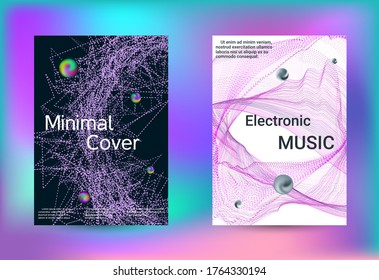 Electronics music set covers. Minimal vector coverage. Business brochure template. Geometric print. Abstract vector background. 