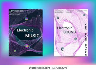 Electronics music set covers. Minimal creative art. Vector print template. Geometric print. Abstract vector background. 