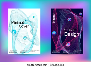 Fundas de juego de música electrónica. Cobertura vectorial mínima. Plantilla de folleto comercial. Impresión geométrica. Resumen del fondo vectorial. 