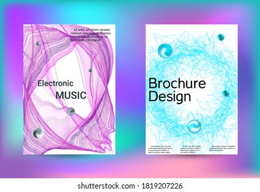 Electronics music set covers. Minimal vector coverage. Business brochure template. Geometric print. Abstract vector background. 