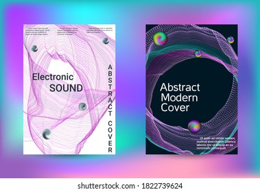 Electronics music set covers. Minimal vector coverage. Business brochure template. Geometric print. Abstract vector background. 