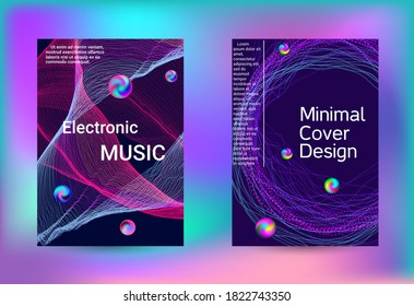 Electronics music set covers. Minimal creative art. Vector print template. Geometric print. Abstract vector background. 