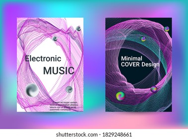 Electronics music set covers. Minimal creative art. Business brochure template. Geometric print. Abstract vector background. 
