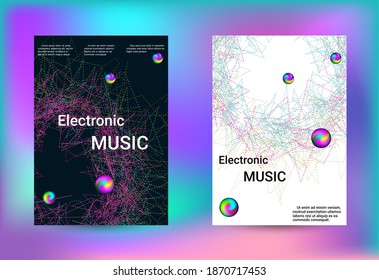 Electronics music set covers. Minimal creative art. Vector print template. Geometric print. Abstract vector background. 