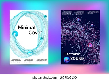 Electronics music set covers. Minimal vector coverage. Business brochure template. Geometric print. Abstract vector background.