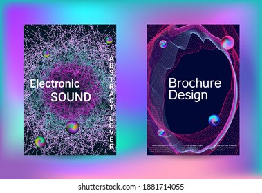 Electronics music set covers. Minimal creative art. Business brochure template. Geometric print. Abstract vector background.