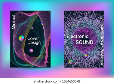 Electronics music set covers. Minimal vector coverage. Business brochure template. Geometric print. Abstract vector background. 