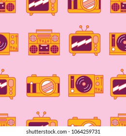 Electronics Pattern Seamless Vector Background