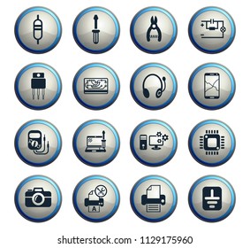 electronics repair web icons for user interface design