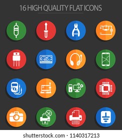 electronics repair web icons for user interface design