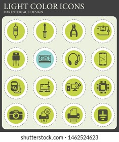 electronics repair web icons for user interface design