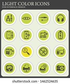 electronics repair web icons for user interface design