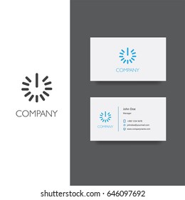 Electronics services or goods company logo and business card template