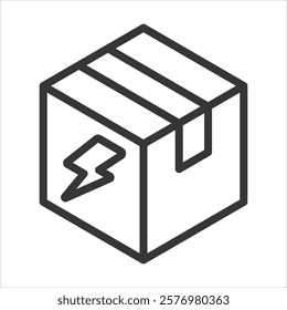 Electronics Shipping Outline Icon Vector Illustration