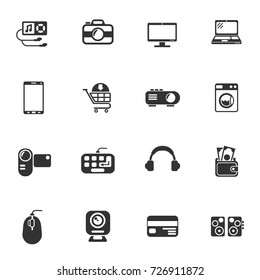 electronics supermarket vector icons for your creative ideas