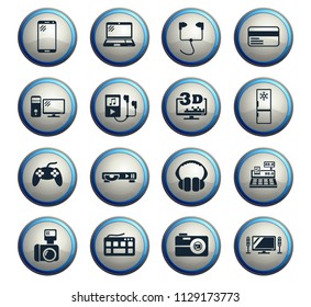 electronics supermarket web icons for user interface design