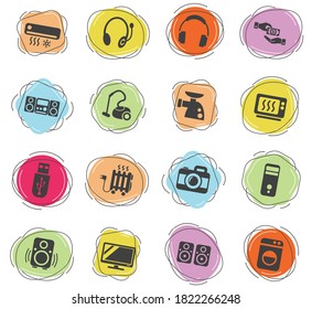 electronics supermarket web icons for user interface design