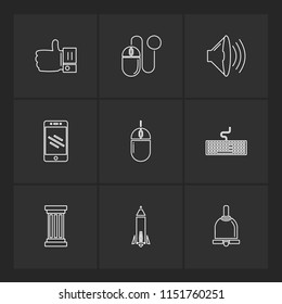 electronics  technology  study  education  science  computer  laptop  graph  bulb camera  target  cd  video  media  icon vector design  flat  collection style creative  icons