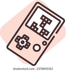 Electronics tetris, illustration or icon, vector on white background.