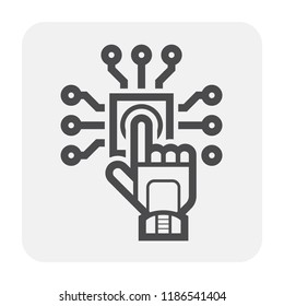 Electronics and tool icon design, black and outline.