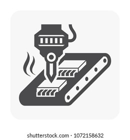 Electronics and tool icon on white.