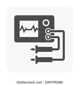 Electronics and tool icon on white.
