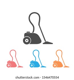 Electronics vacuum cleaner Icon Set. Vector illustration