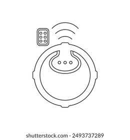 Electronics vacuum cleaner Icon. Vector illustration
