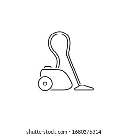 Electronics vacuum cleaner line icon. Vector illustration