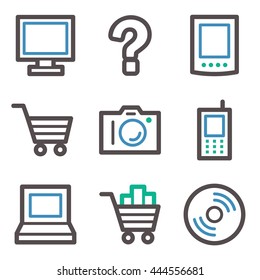 Electronics web icons. Technology mobile icon, infographics symbols.