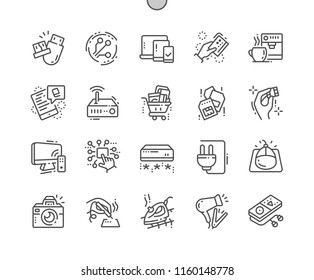 Electronics Well-crafted Pixel Perfect Vector Thin Line Icons 30 2x Grid for Web Graphics and Apps. Simple Minimal Pictogram