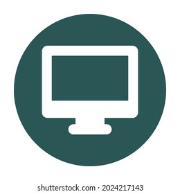 Glifo blanco electrónico con icono de vector de fondo de color que puede modificar o editar fácilmente 