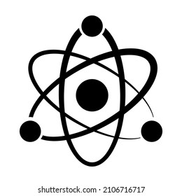 los electrones giran alrededor del icono del núcleo atómico Icono Vector.