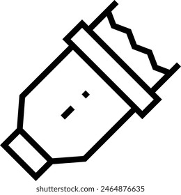 electroshock icon. Thin linear style design isolated on white background